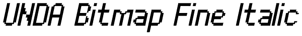 UNDA Bitmap Fine Italic Font