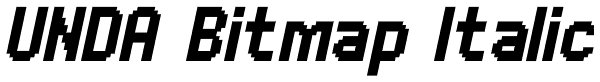 UNDA Bitmap Italic Font