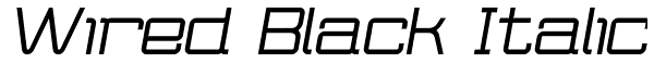 Wired Black Italic Font