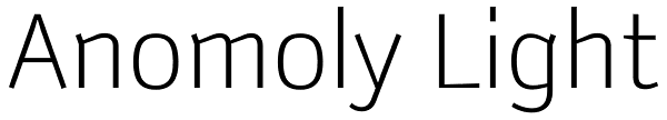 Anomoly Light Font