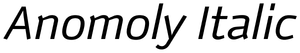 Anomoly Italic Font