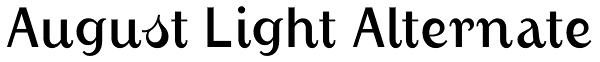 August Light Alternate Font