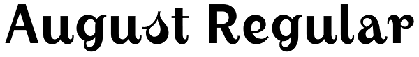 August Regular Font