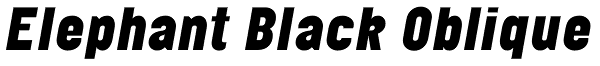 Elephant Black Oblique Font