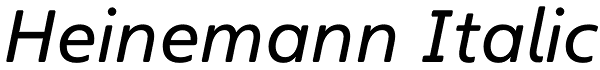 Heinemann Italic Font