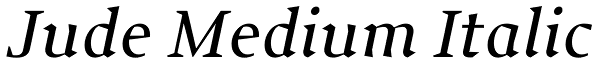 Jude Medium Italic Font