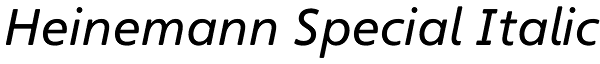 Heinemann Special Italic Font