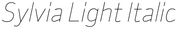 Sylvia Light Italic Font