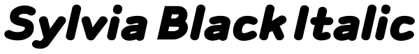 Sylvia Black Italic Font