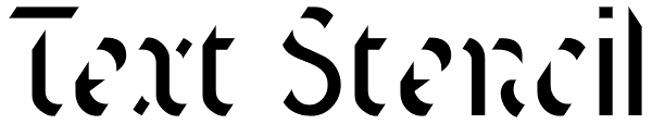 Text Stencil Font