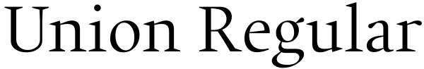 Union Regular Font
