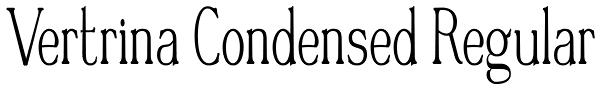 Vertrina Condensed Regular Font