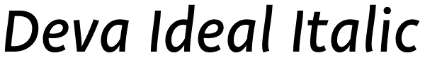 Deva Ideal Italic Font