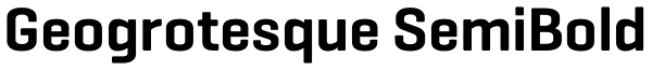 Geogrotesque SemiBold Font