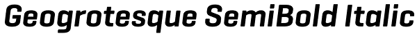 Geogrotesque SemiBold Italic Font