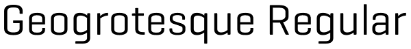 Geogrotesque Regular Font