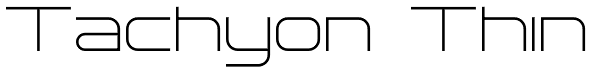 Tachyon Thin Font