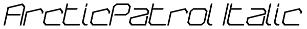 ArcticPatrol Italic Font