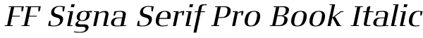 FF Signa Serif Pro Book Italic Font