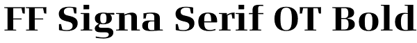 FF Signa Serif OT Bold Font