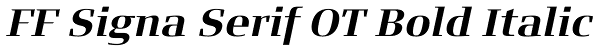 FF Signa Serif OT Bold Italic Font