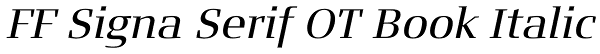 FF Signa Serif OT Book Italic Font