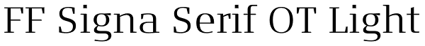 FF Signa Serif OT Light Font