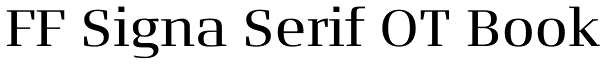 FF Signa Serif OT Book Font