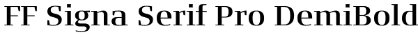 FF Signa Serif Pro DemiBold Font
