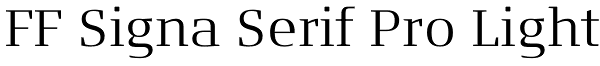 FF Signa Serif Pro Light Font