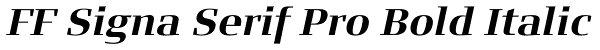 FF Signa Serif Pro Bold Italic Font