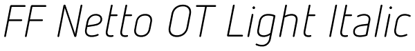 FF Netto OT Light Italic Font