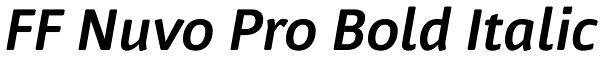 FF Nuvo Pro Bold Italic Font