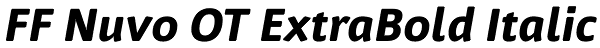 FF Nuvo OT ExtraBold Italic Font