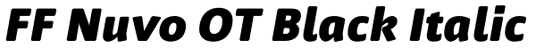 FF Nuvo OT Black Italic Font