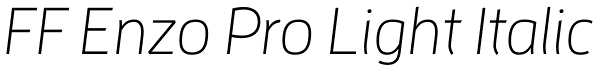 FF Enzo Pro Light Italic Font