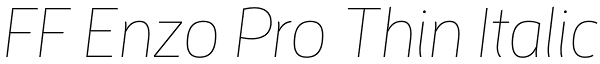 FF Enzo Pro Thin Italic Font