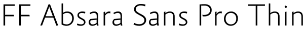 FF Absara Sans Pro Thin Font