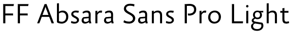 FF Absara Sans Pro Light Font