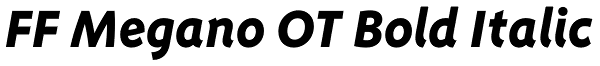 FF Megano OT Bold Italic Font