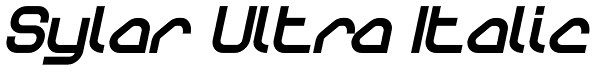 Sylar Ultra Italic Font