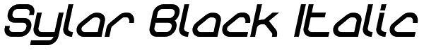 Sylar Black Italic Font