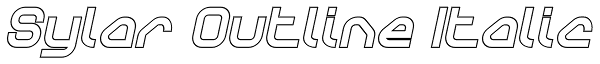 Sylar Outline Italic Font