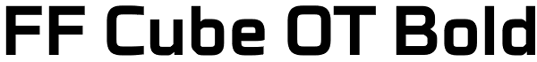 FF Cube OT Bold Font