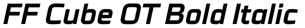 FF Cube OT Bold Italic Font