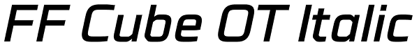 FF Cube OT Italic Font