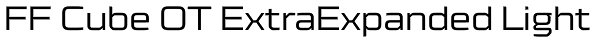 FF Cube OT ExtraExpanded Light Font