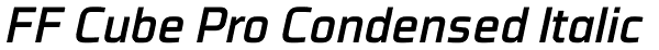 FF Cube Pro Condensed Italic Font