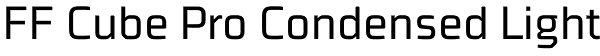 FF Cube Pro Condensed Light Font