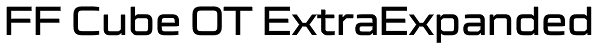 FF Cube OT ExtraExpanded Font